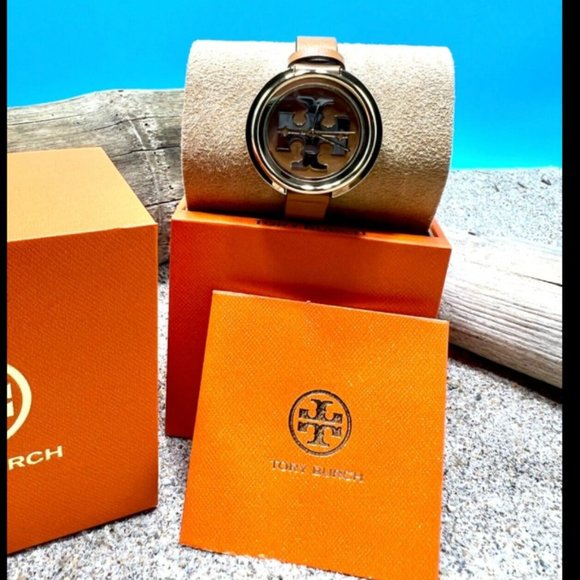 Tory Burch Accessories - TORY BURCH The Miller Leather Strap Watch TBW620